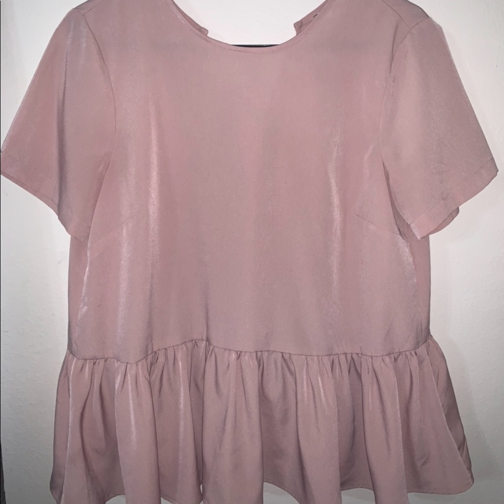 Open back peplum top